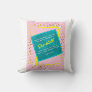 Cojín Decorativo Ser aún citado verde rosado