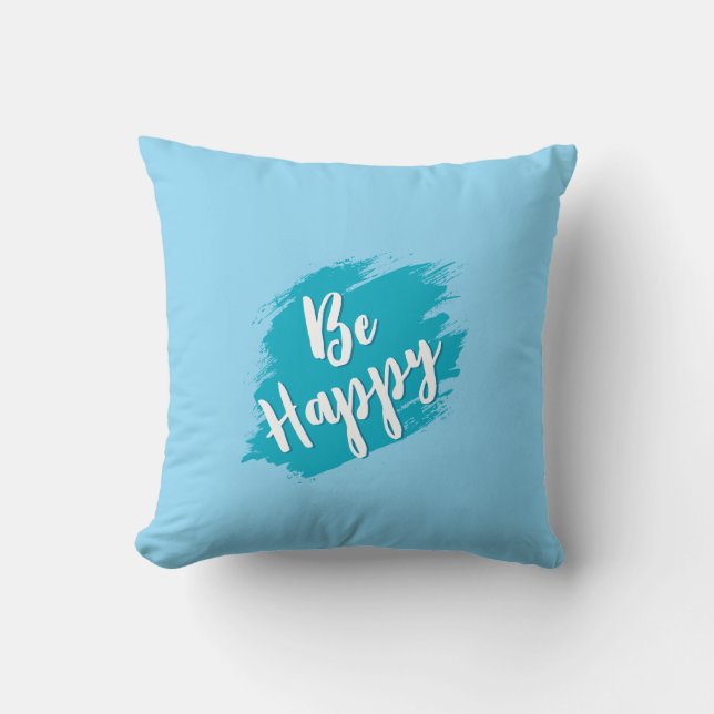 Cojín Decorativo ser feliz texto (Anverso)