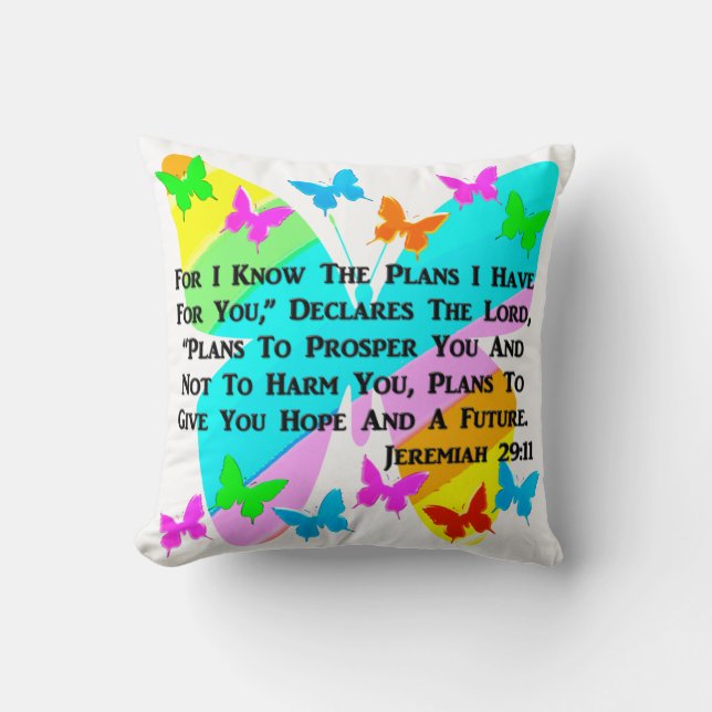 COJÍN DECORATIVO SER INSPIRADO JEREMIAH 29:11 (Anverso)