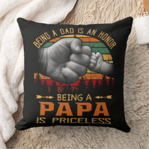 Cojín Decorativo Ser papá es un honor Ser papá no tiene precio