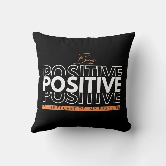 Cojín Decorativo Ser positivo (Reverso)
