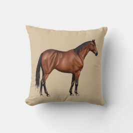 Cojín Decorativo Serafina - braunes Pferd, stehend -