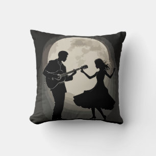 Cojín Decorativo Serenade con la luz de la luna: Baile de Silhouett
