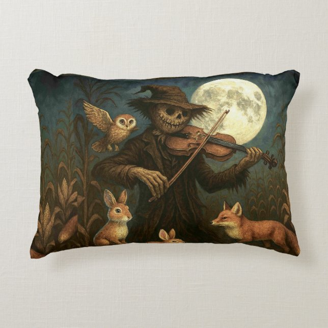 Cojín Decorativo Serenade del espantapájaros de la luna completa (Anverso)