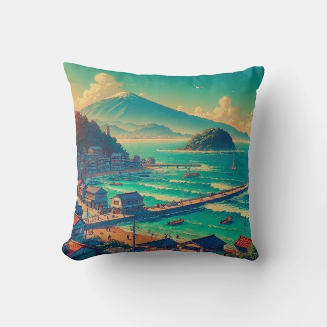 Cojín Decorativo Serenas Costas de Fuji (Anverso)