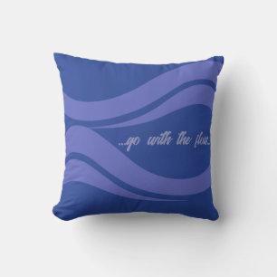 Cojín Decorativo Serene Blue "Ve con el flujo"