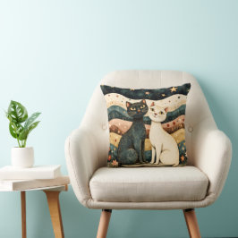 Cojín Decorativo Serene Cats Throw Pillow