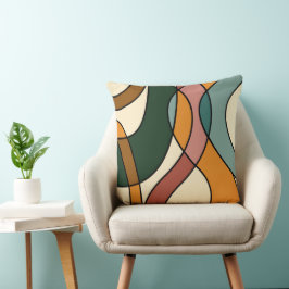 Cojín Decorativo Serene Savanna Gentle Abstract Mid-Century