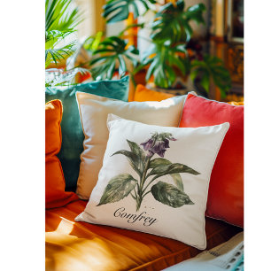 Cojín Decorativo Serene Watercolor Comfrey, personalizado