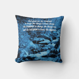 Cojín Decorativo Serenity Prayer Blue Flower Brook Inspirador
