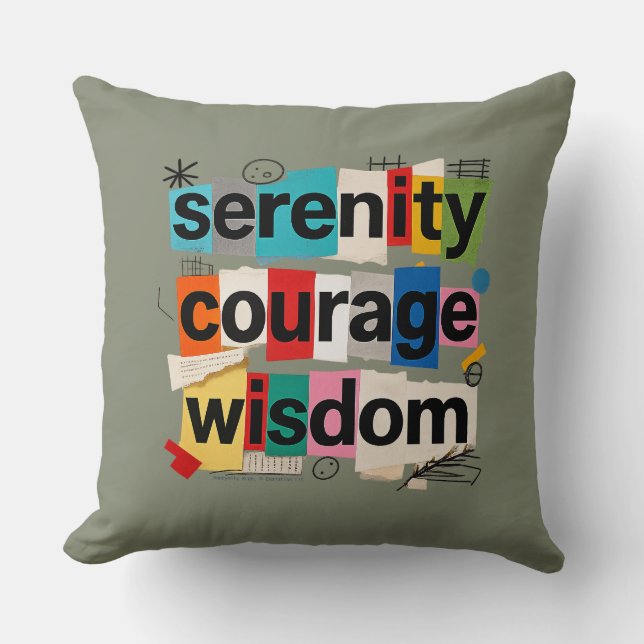 Cojín Decorativo Serenity Prayer - Throw Pillow (Anverso)