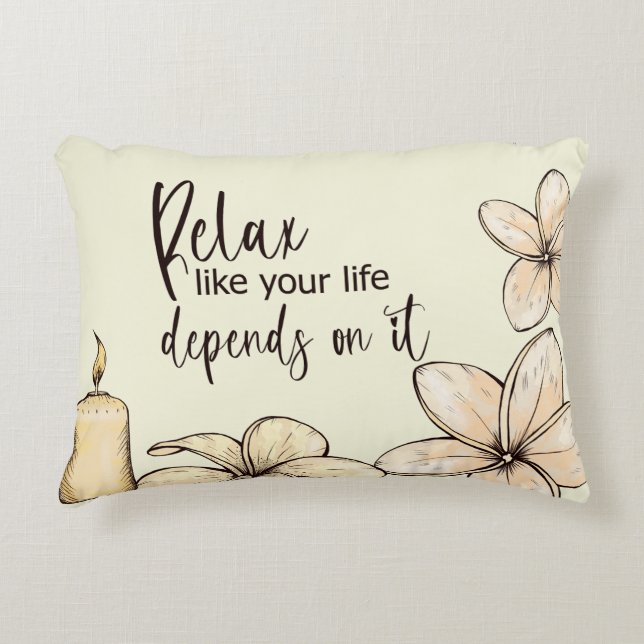 Cojín Decorativo Serenity Spa Personalizado Pillow (Anverso)