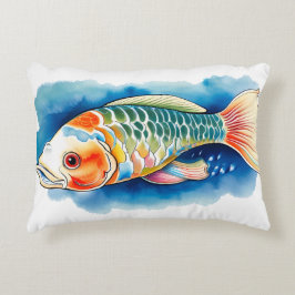 Cojín Decorativo Serie Acuarela: Pez Koi