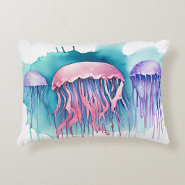 Cojín Decorativo Serie de Acuarela: Medusas