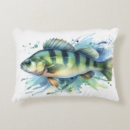 Cojín Decorativo Serie de Acuarela: Perca