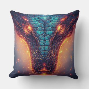 Cojín Decorativo Serpiente Ardiente con Energía Dinámica
