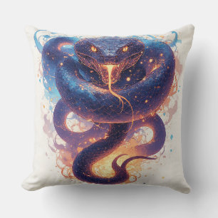 Cojín Decorativo Serpiente Ardiente con Energía Dinámica