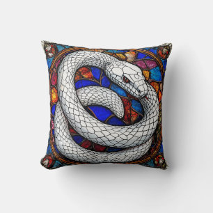Cojín Decorativo Serpiente Blanca