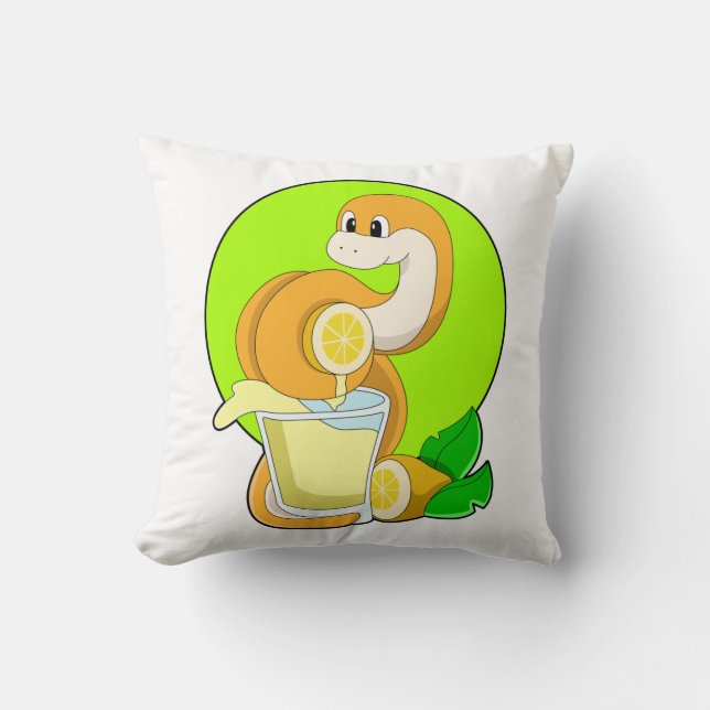 Cojín Decorativo Serpiente con jugo de limón (Anverso)
