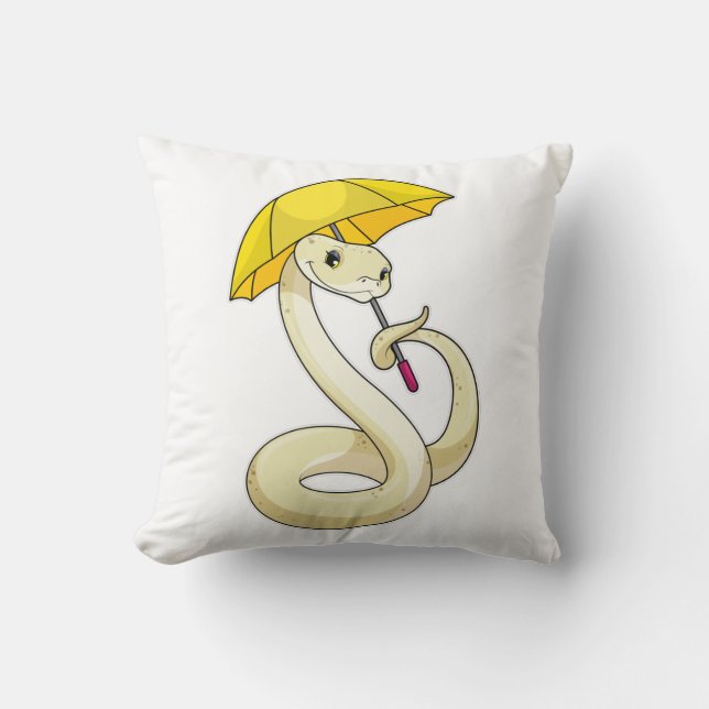 Cojín Decorativo Serpiente con paraguas (Anverso)