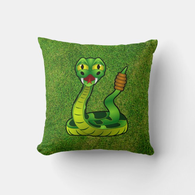 Cojín Decorativo Serpiente de cascabel (Anverso)