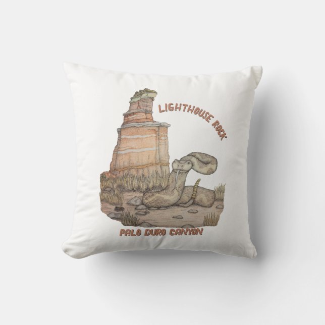 Cojín Decorativo Serpiente de cascabel de Lighthouse Rock (Anverso)
