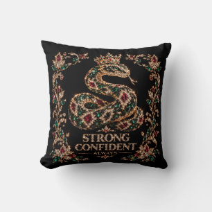 Cojín Decorativo Serpiente de cristal real   Diseño de lujo