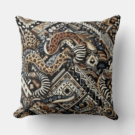 Cojín Decorativo Serpiente de patrones de animales bohemios