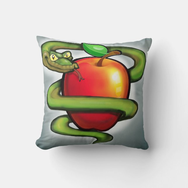 Cojín Decorativo Serpiente en Apple (Anverso)