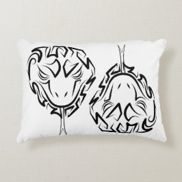 Cojín Decorativo Serpiente Tribal Negra y Blanca