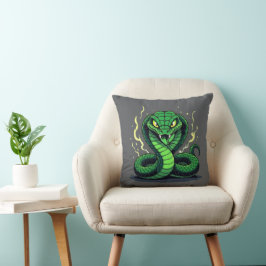 Cojín Decorativo Serpiente Venenosa – Peligro y Precisión