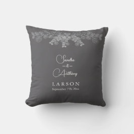 Cojín Decorativo Servilletas de boda de eucalipto con arte de línea