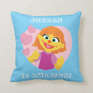 Cojín Decorativo Sesame Street   Corazón Rosa Julia