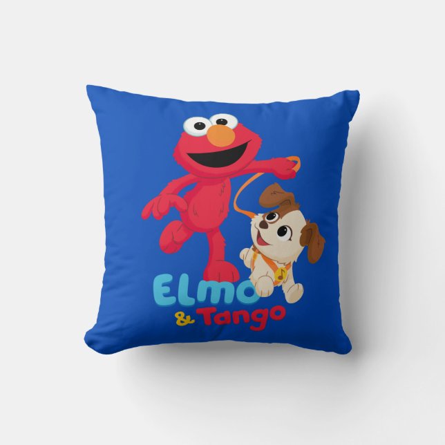 Cojín Decorativo Sesame Street | Elmo y Tango corriendo (Anverso)