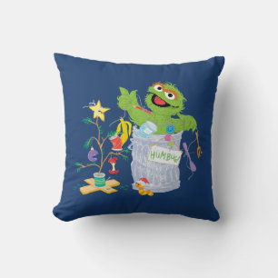Cojín Decorativo Sesame Street   Oscar - Árbol de Navidad