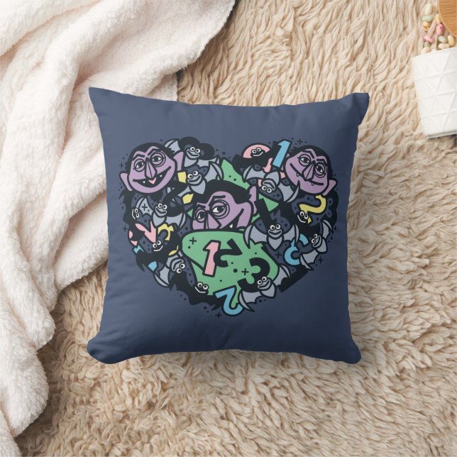 Cojín Decorativo Sésamo | Conde von Count Doodle Heart (Manta)