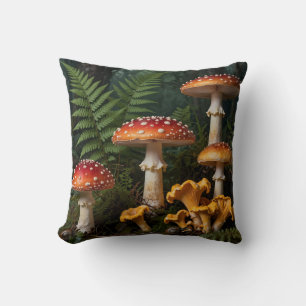 Cojín Decorativo Setas Amanita Moscaria Bosque Botánico