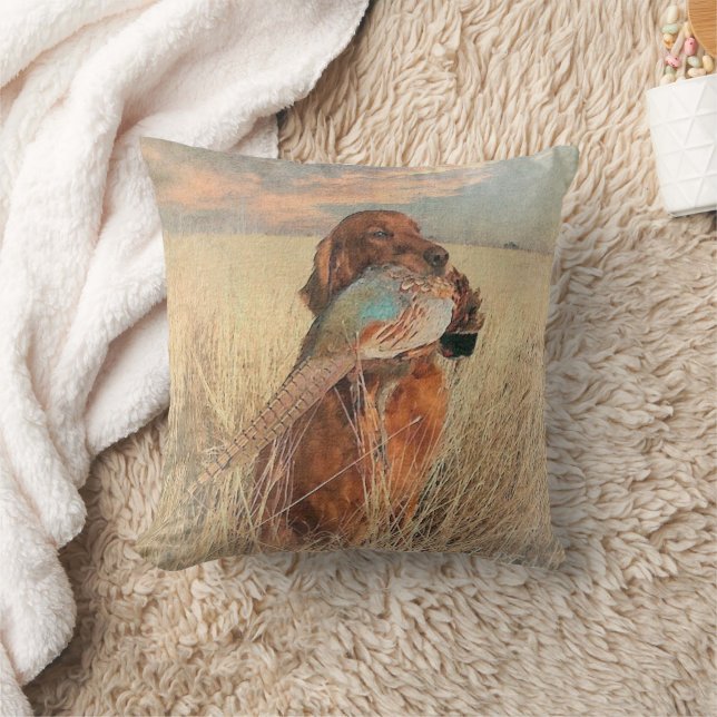Cojín Decorativo Setter Irlandés con faisán      (Manta)