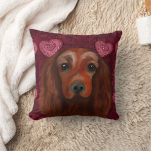 Cojín Decorativo Setter Rojo Irlandés     