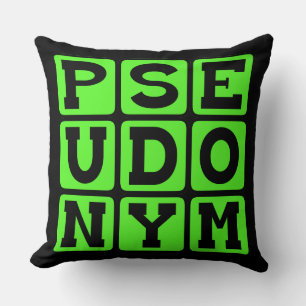 Cojín Decorativo Seudónimo, Alias