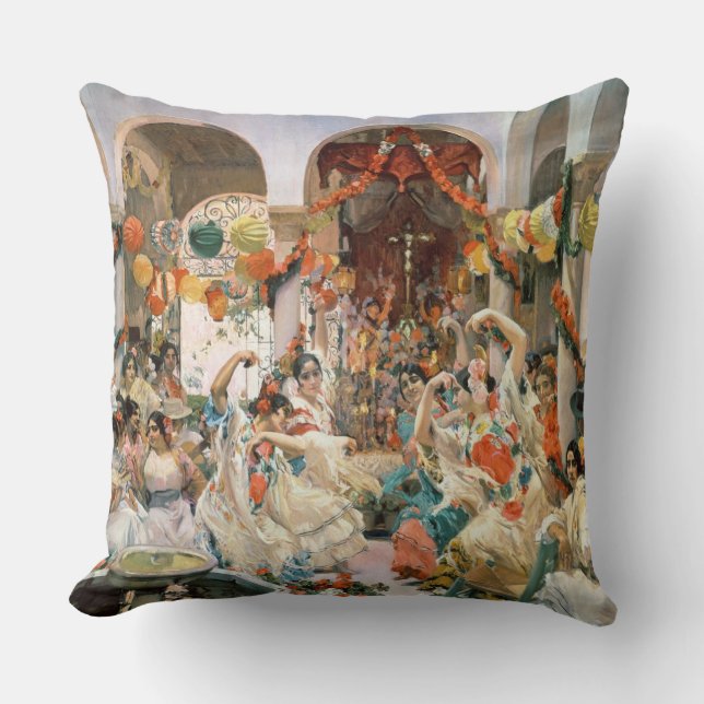 Cojín Decorativo Sevilla (aceite en lona) (Anverso)