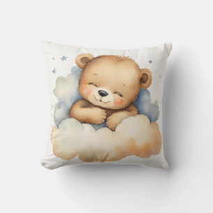 Cojín Decorativo Sexo del oso del bebé celeste