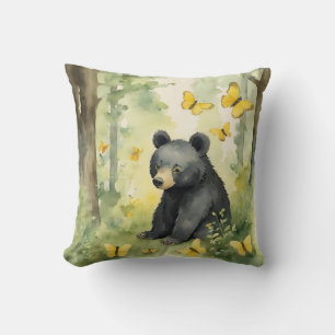 Cojín Decorativo Sexo neutro del oso negro suave