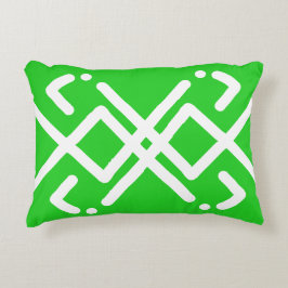 Cojín Decorativo Sha 1 verde y blanco