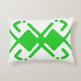 Cojín Decorativo Sha 1 verde y blanco