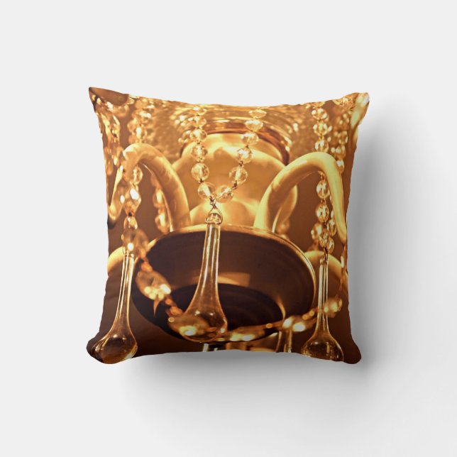 Cojín decorativo Shabby Chandelier Bling 1-Gold-Sq (Anverso)