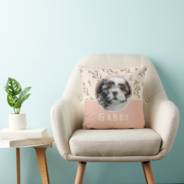 Cojín Decorativo Shabby Chic Floral Personalizado Foto
