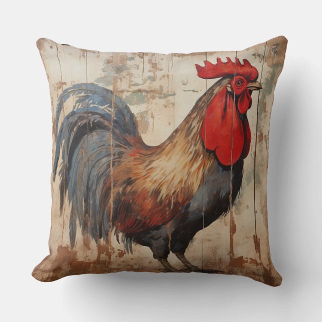 Cojín Decorativo Shabby Chic Rooster (Anverso)