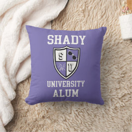 Cojín Decorativo Shady University Alum grado alum periwinkle