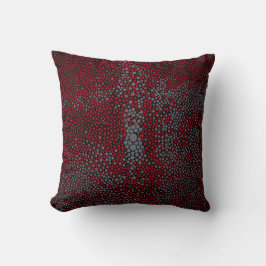 Cojín Decorativo Shagreen rojo y gris